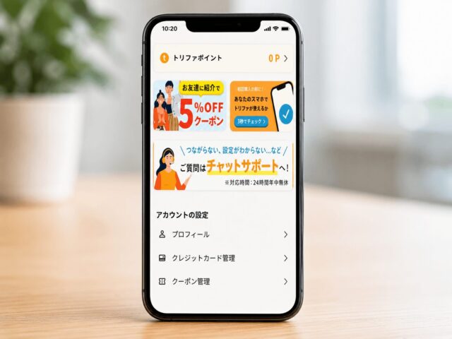 トリファはクーポンコードで10％や30％OFFになる？初回特典や学割・友達紹介コードを解説